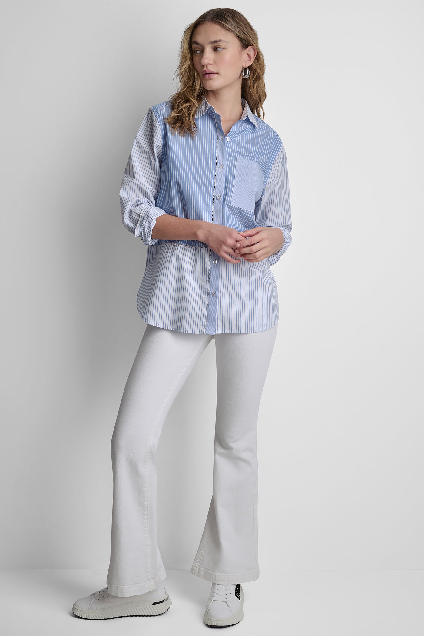 LONG SLEEVE POPLIN TOP