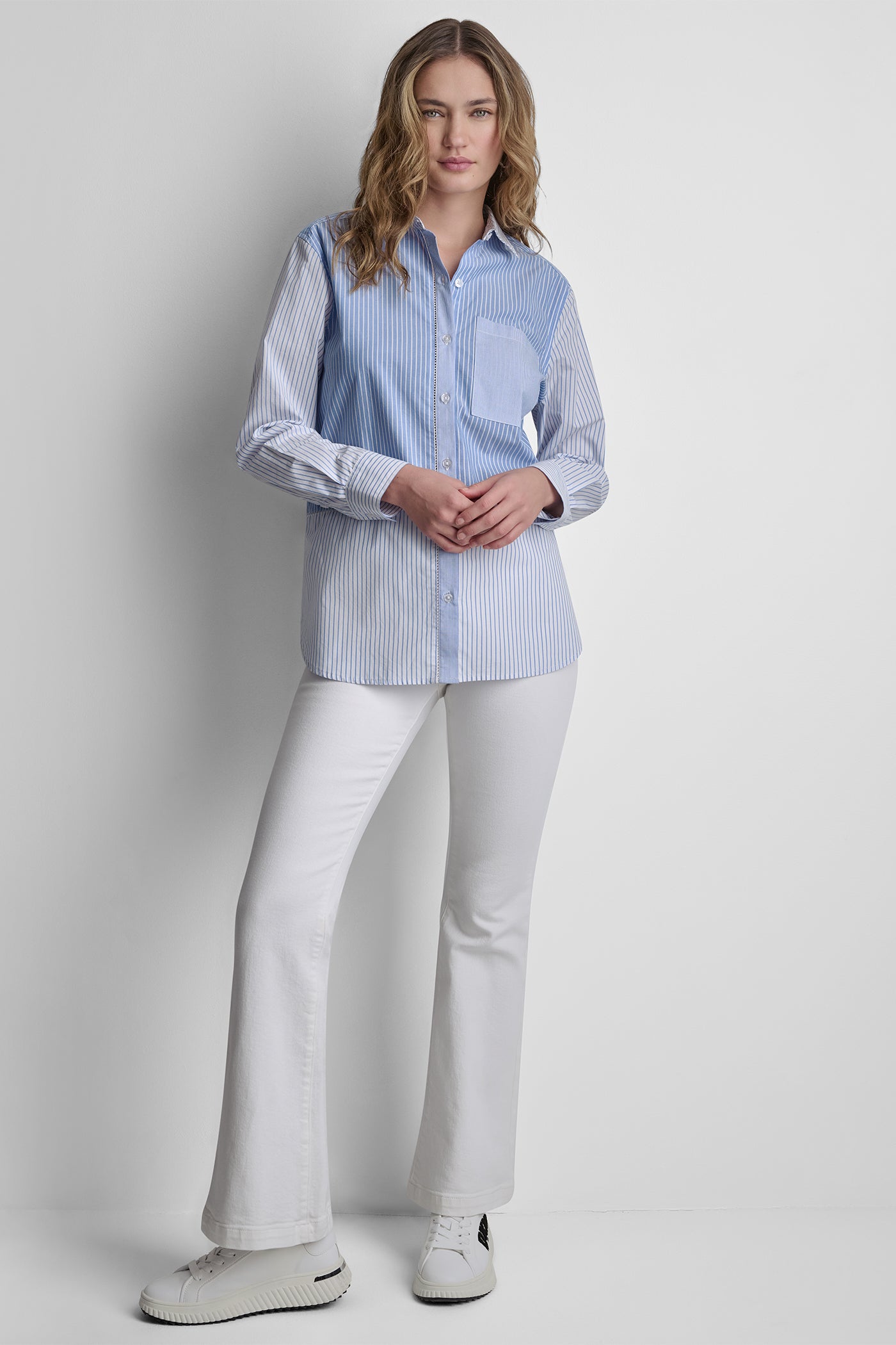 LONG SLEEVE POPLIN TOP