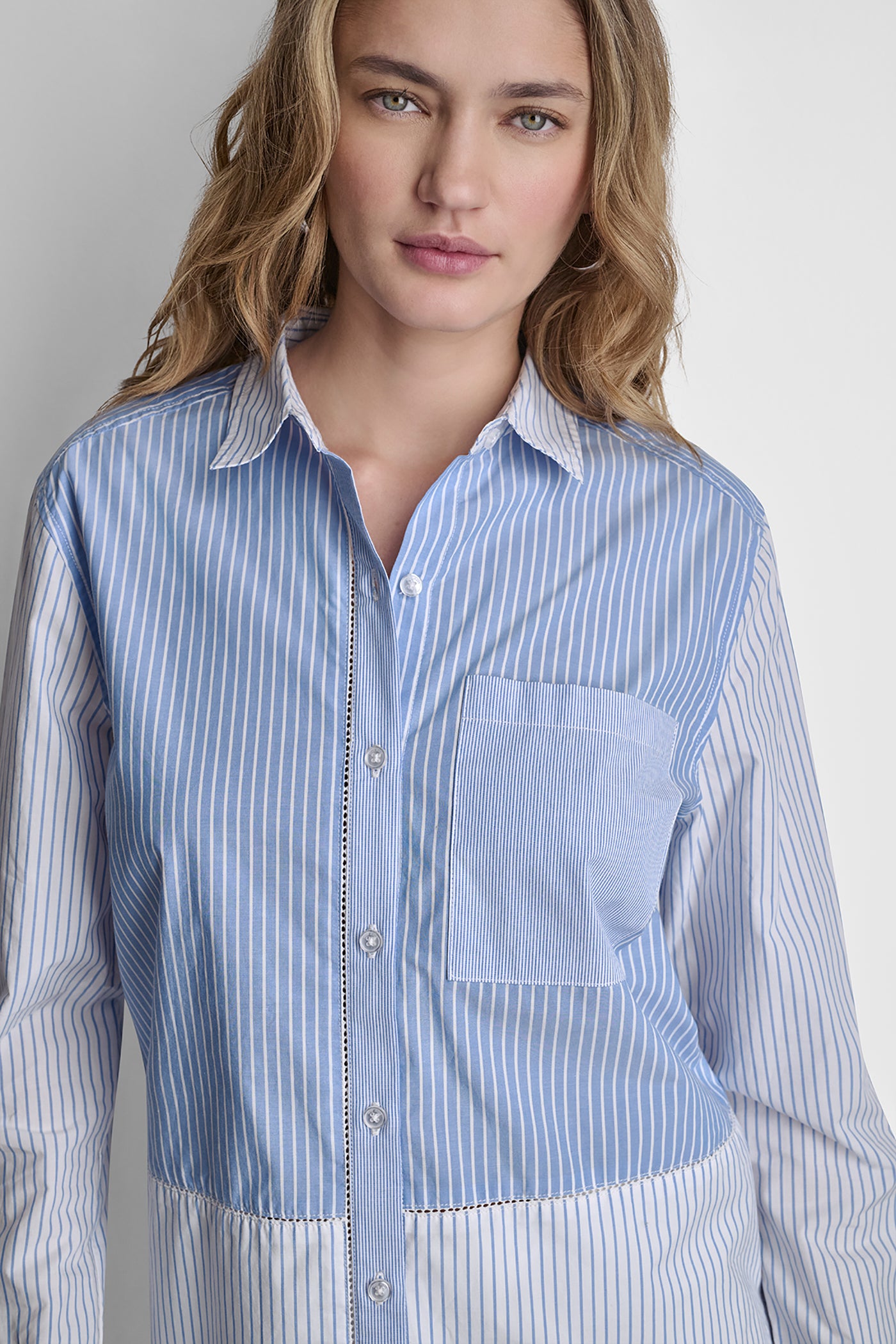 LONG SLEEVE POPLIN TOP