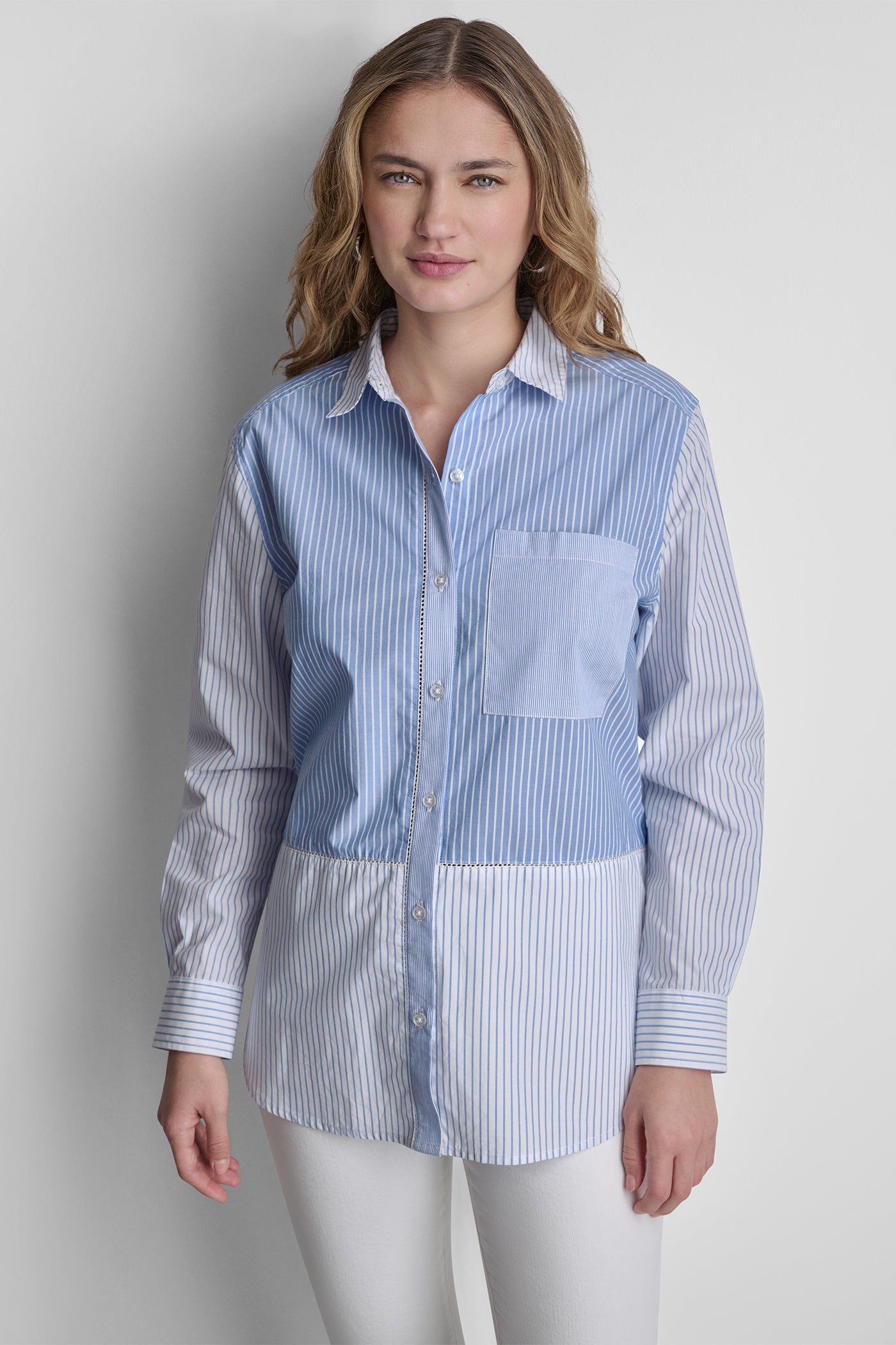 LONG SLEEVE POPLIN TOP