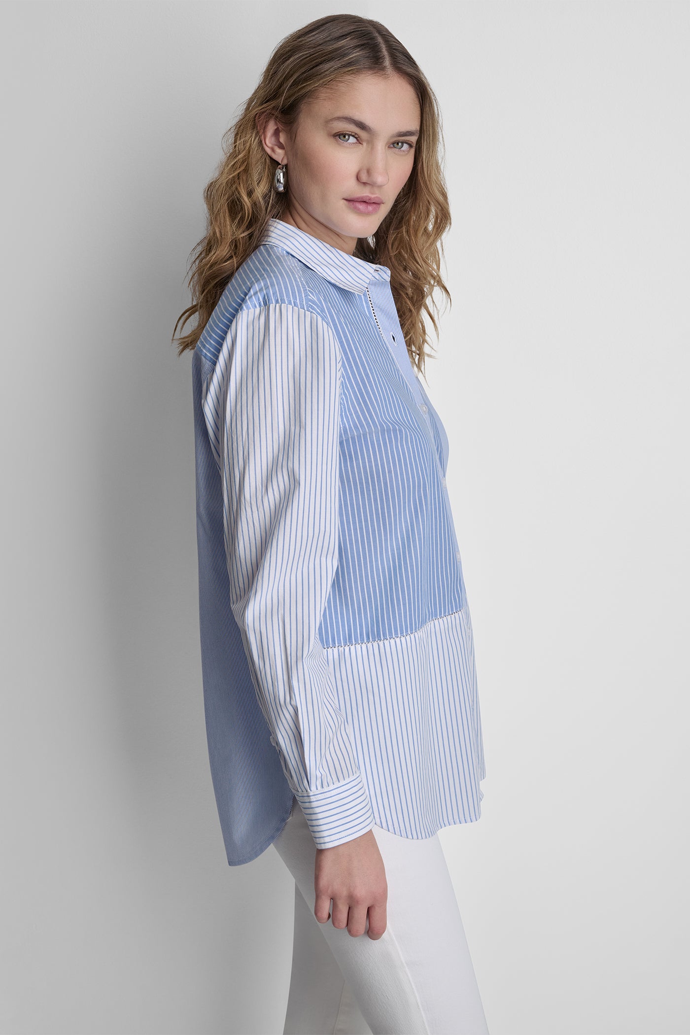 LONG SLEEVE POPLIN TOP