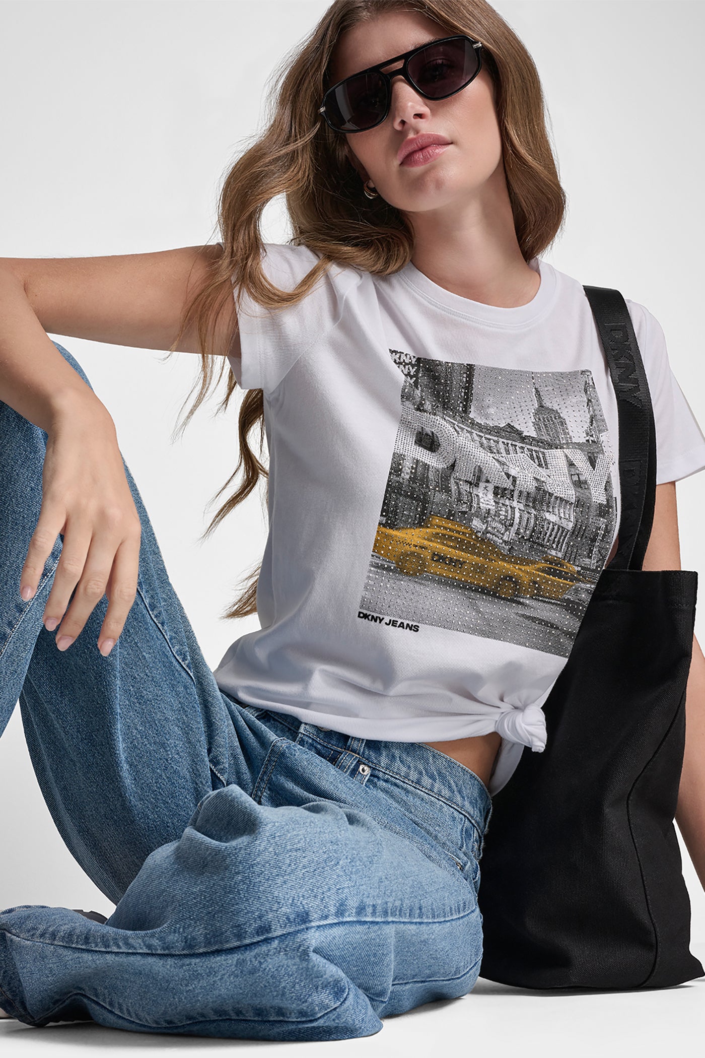 DKNY RHINESTONE TAXI TOP