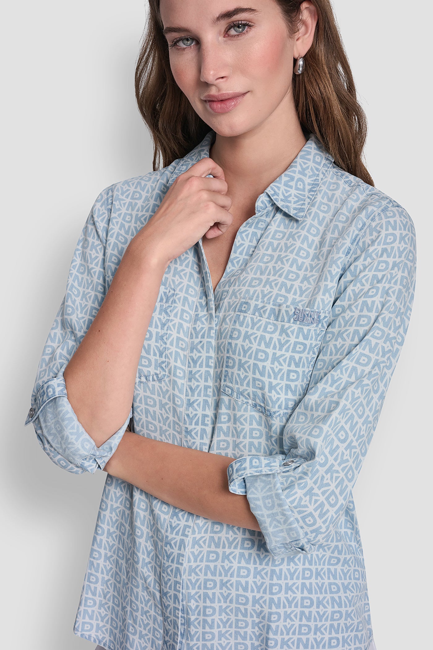 GARMENT DYE  PRINT SHIRT