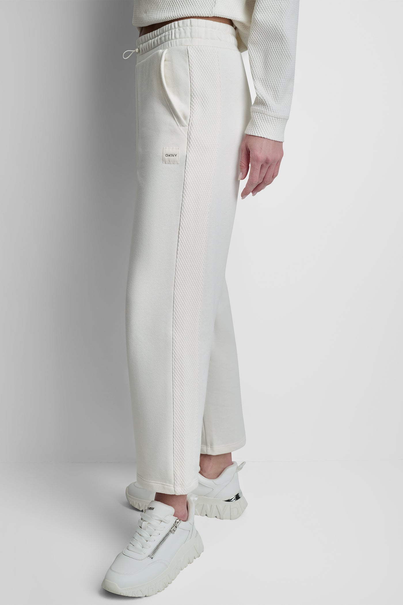 JACQUARD MIX HIGH-RISE PANTS
