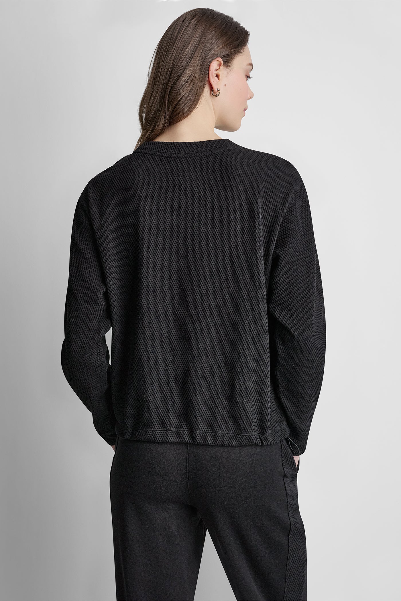 JACQUARD KNIT LONG SLEEVE TOP