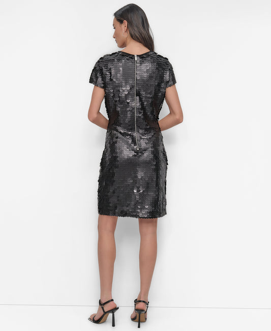 CAP SLEEVES PIALLETTES DRESS