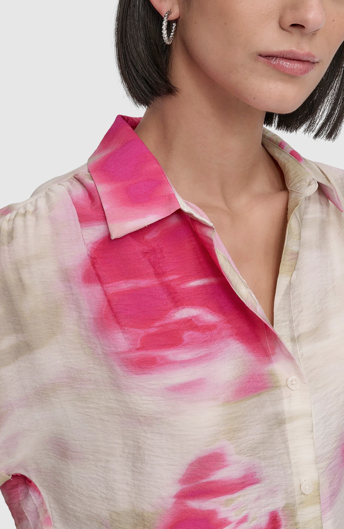 SHORT SLEEVE PRINTED COTTON SHIRT