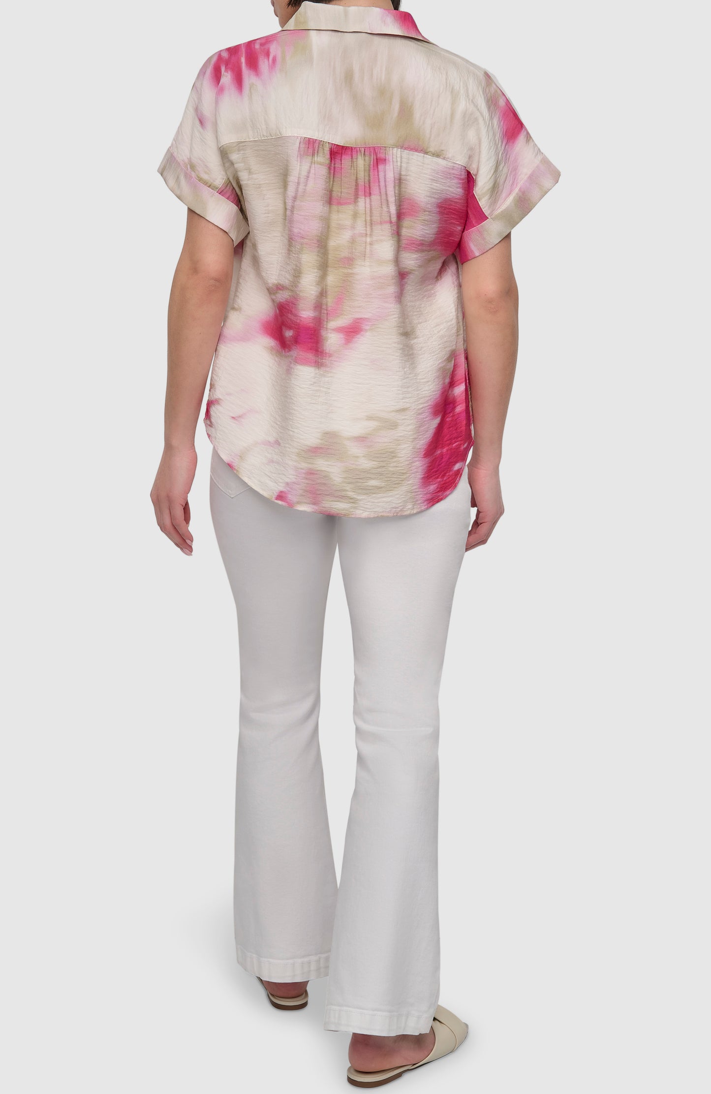 SHORT SLEEVE PRINTED COTTON SHIRT