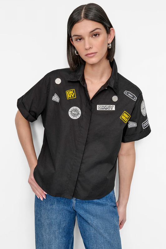 SHORT SLEEVE COLLARD PINS TEE