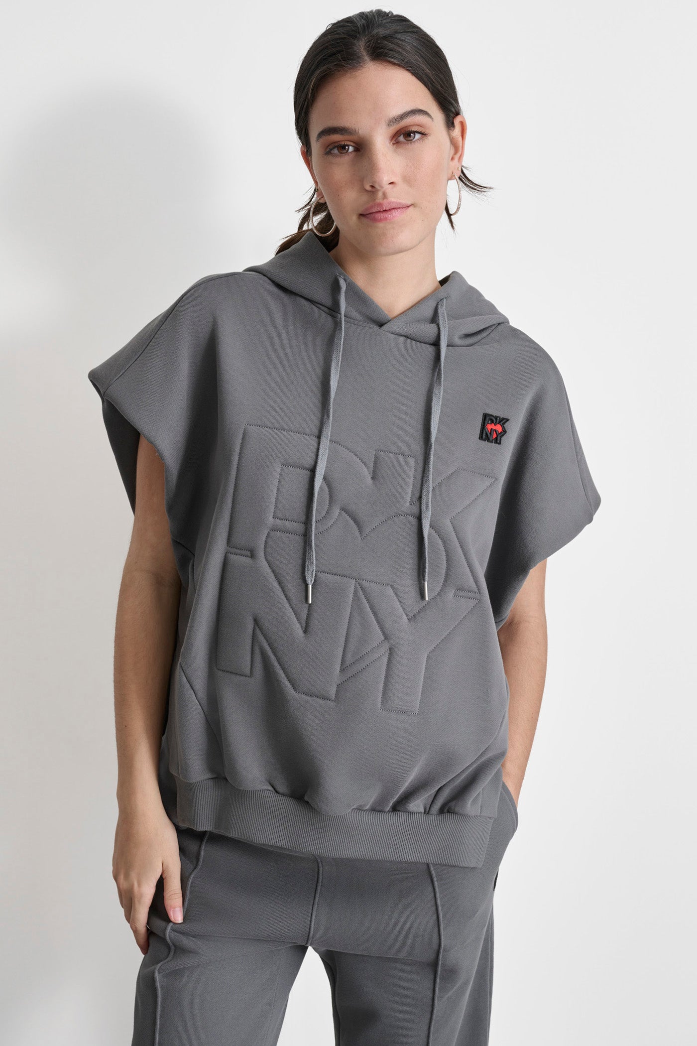 SMALL SLEEVE HOODIE WITH LOGO