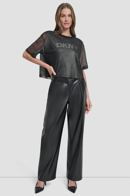 SHORT SLEEVE MESH OVERLAY LOG