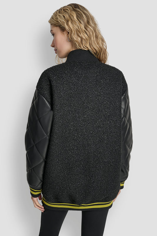 LONG SLEEVE TIGHT BOUCLE LOGO JACKET