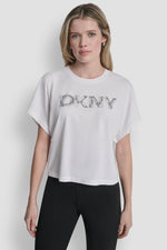 WIDE SLEEVE CMS BLING TOP