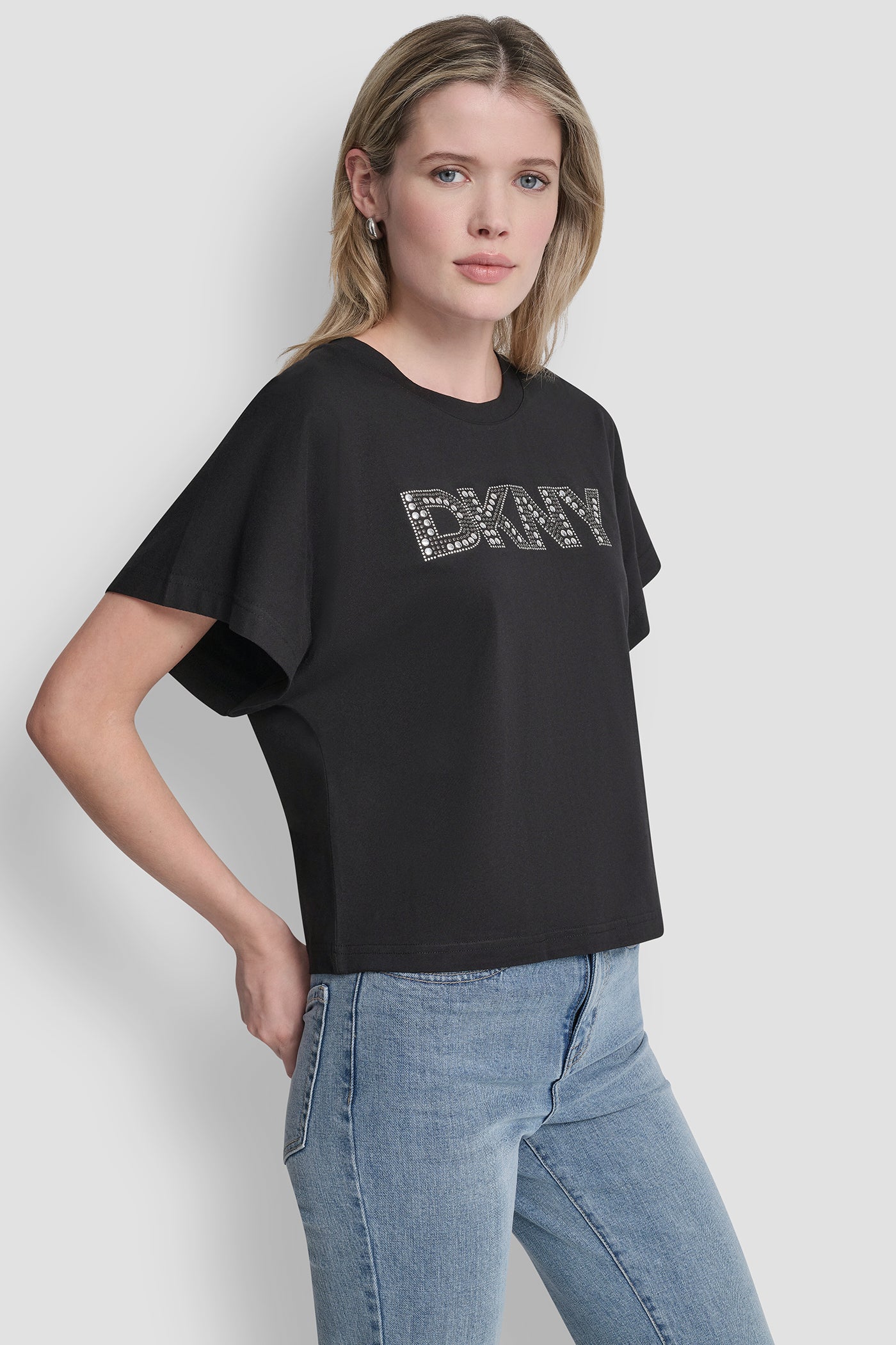 WIDE SLEEVE CMS BLING TOP
