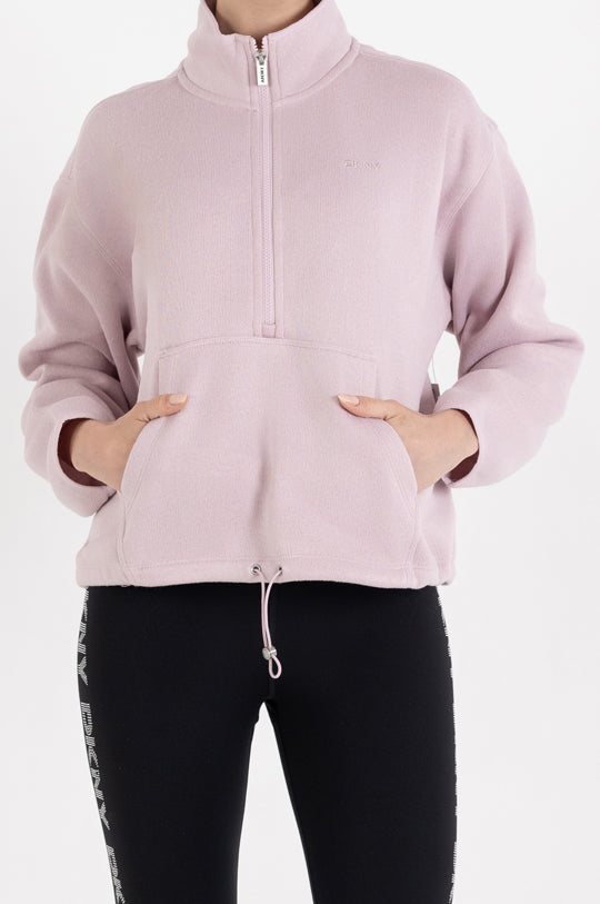 LONG SLEEVE HALF ZIP PULLOVER WITH KANGA POCKET