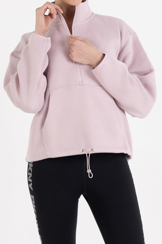 LONG SLEEVE HALF ZIP PULLOVER WITH KANGA POCKET