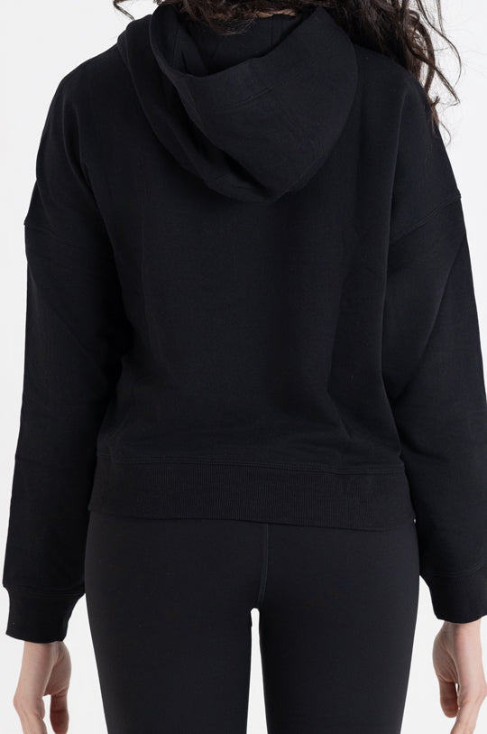 OMBRE SEQUIN LOGO HOODIE WITH KANGA POCKET