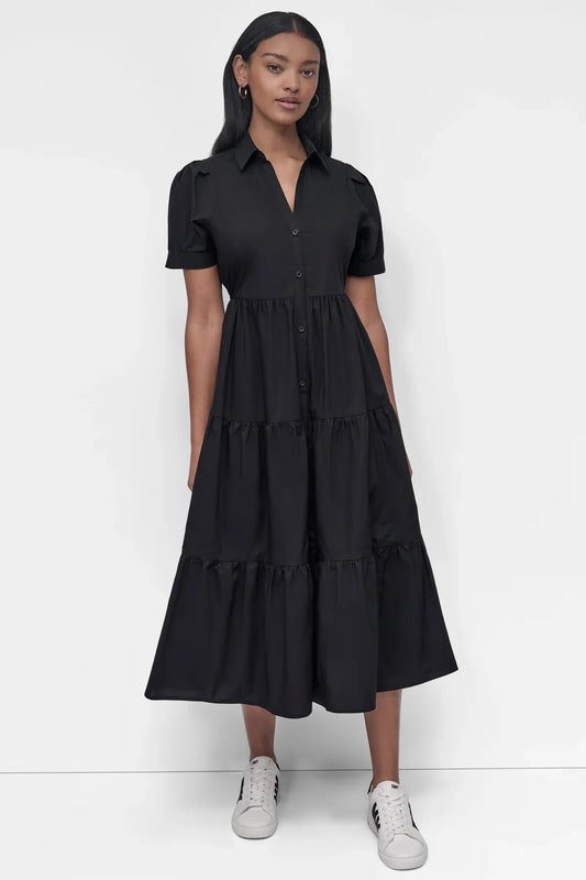 BUTTON FRONT POPLIN