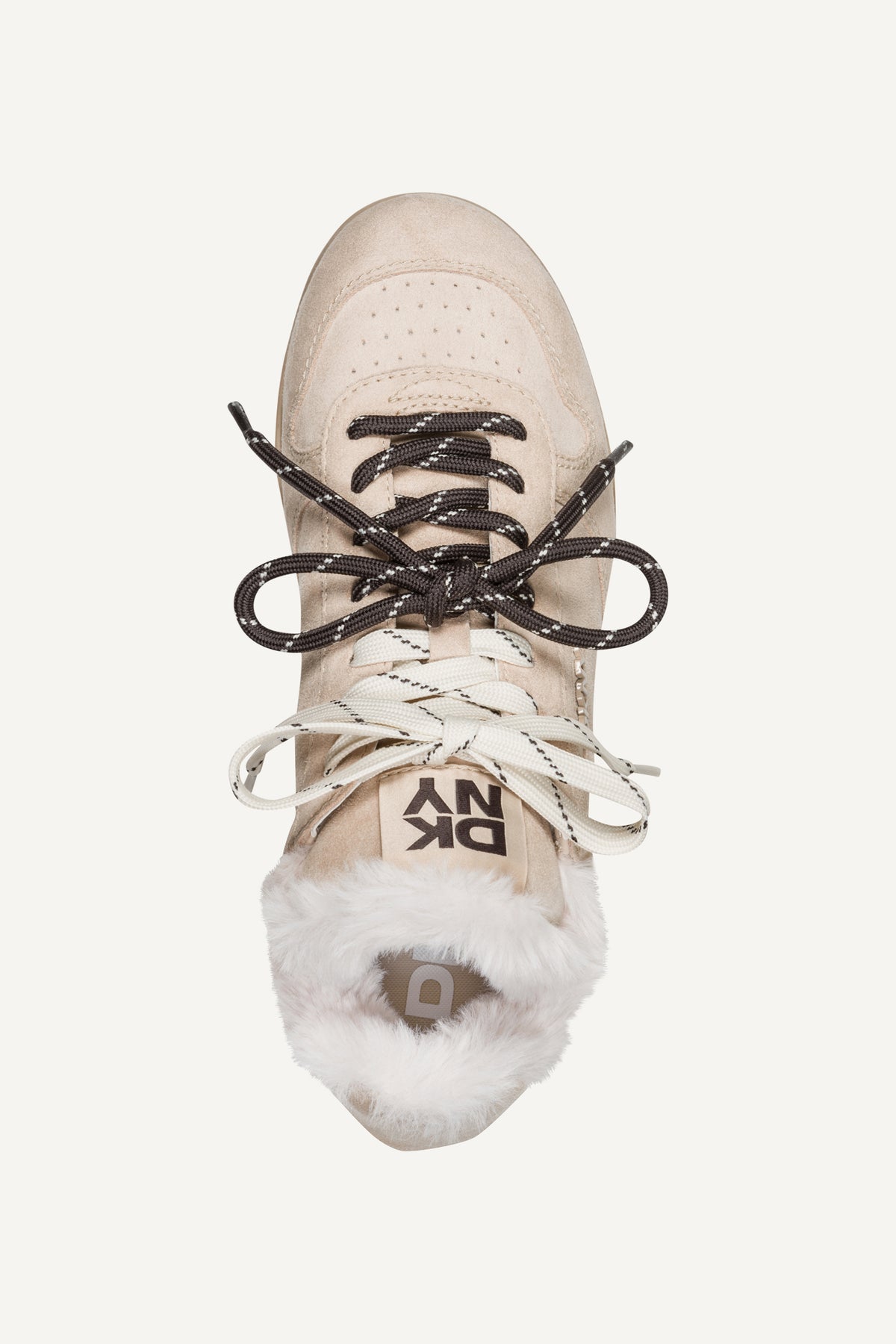 AMANDA FAUX SHEARLING LOW-TOP SNEAKER
