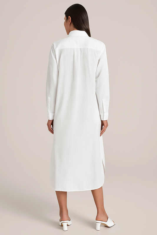 LONG SLEEVE BUTTON DOWN DRESS