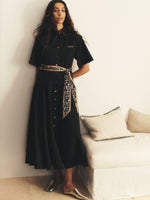 ELBOW SLEEVE BUTTON FRONT DRESS