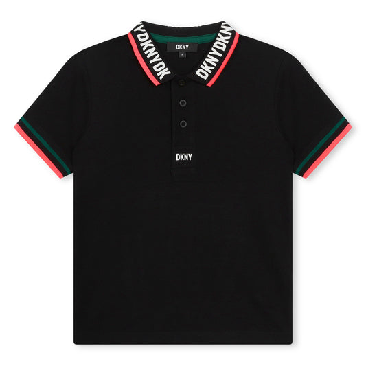 Small Sleeve Polo Shirt With Logo Collar