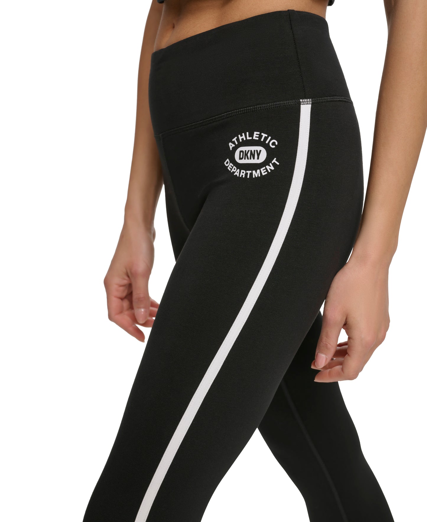 High Waist 7/8 Length Leggings With Logo