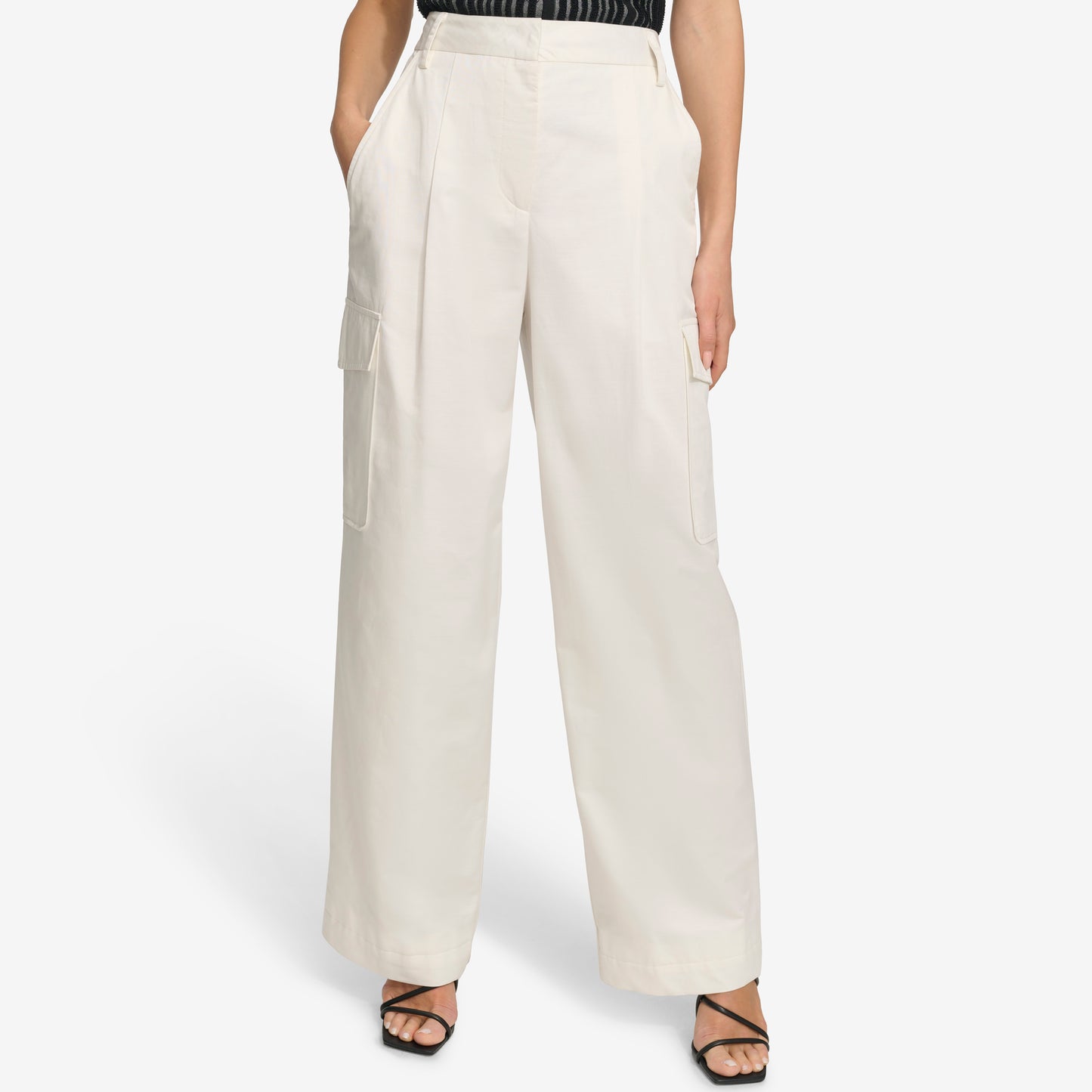 Wide Leg Cargo Trousers