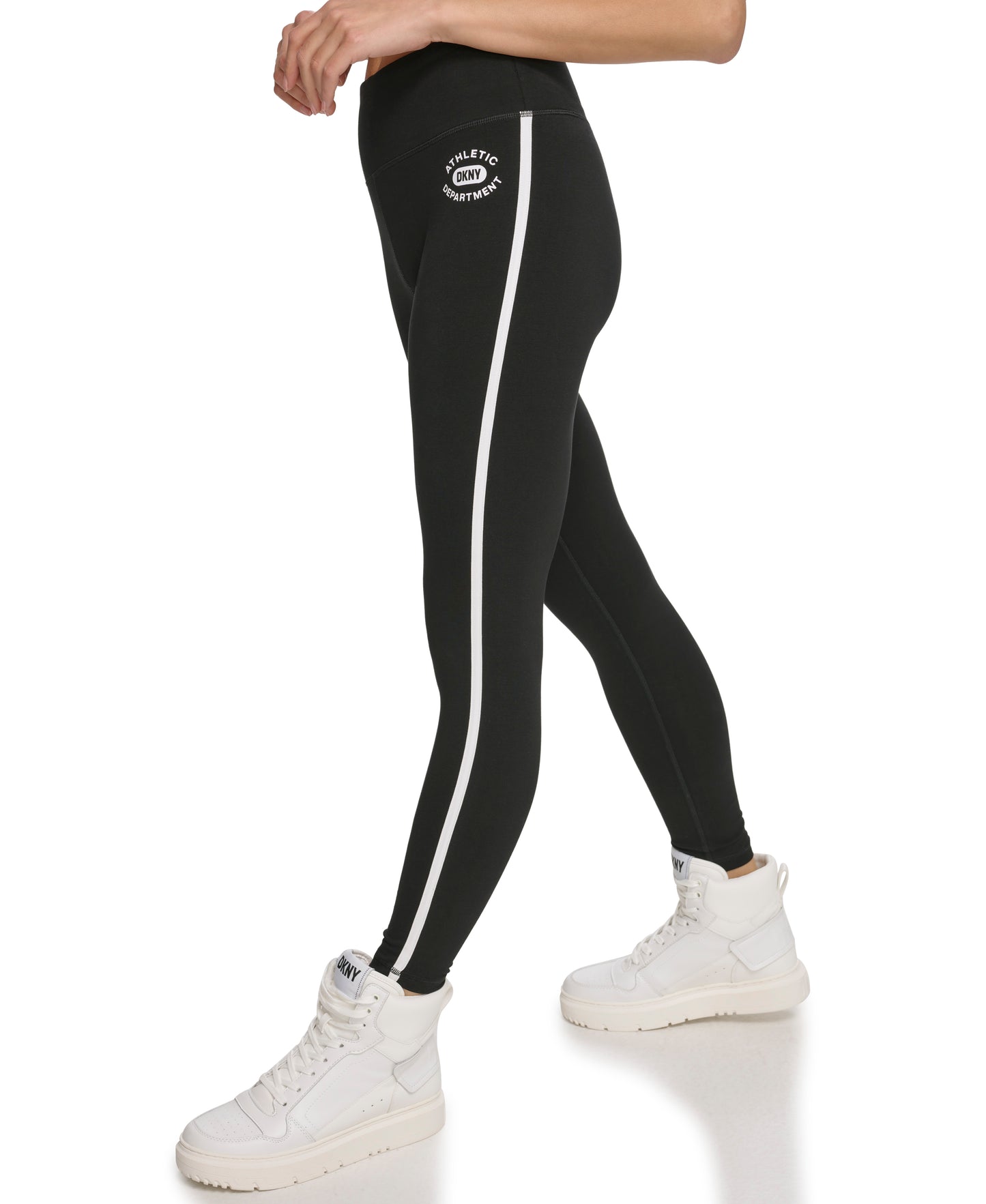 High Waist 7/8 Length Leggings With Logo