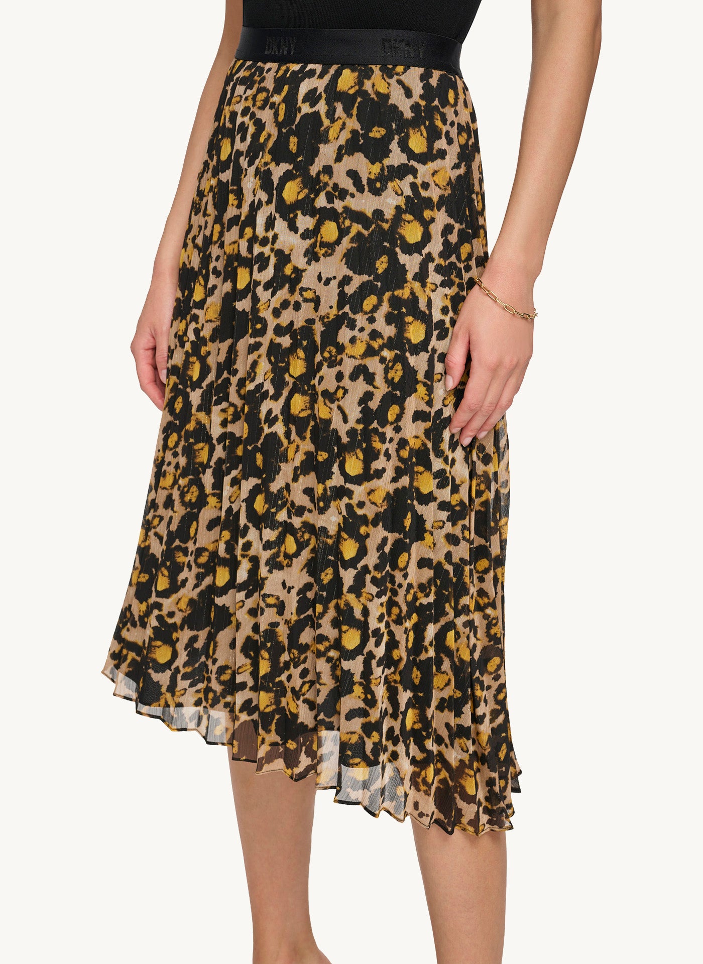 Maxi Printed Skirt With Logo Waistband