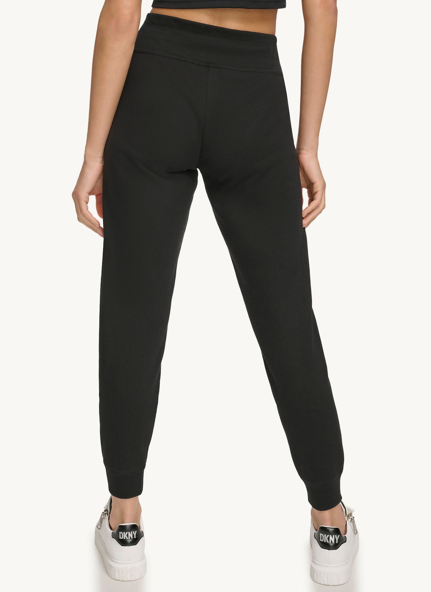 Black Jogger With Rhinestone Logo