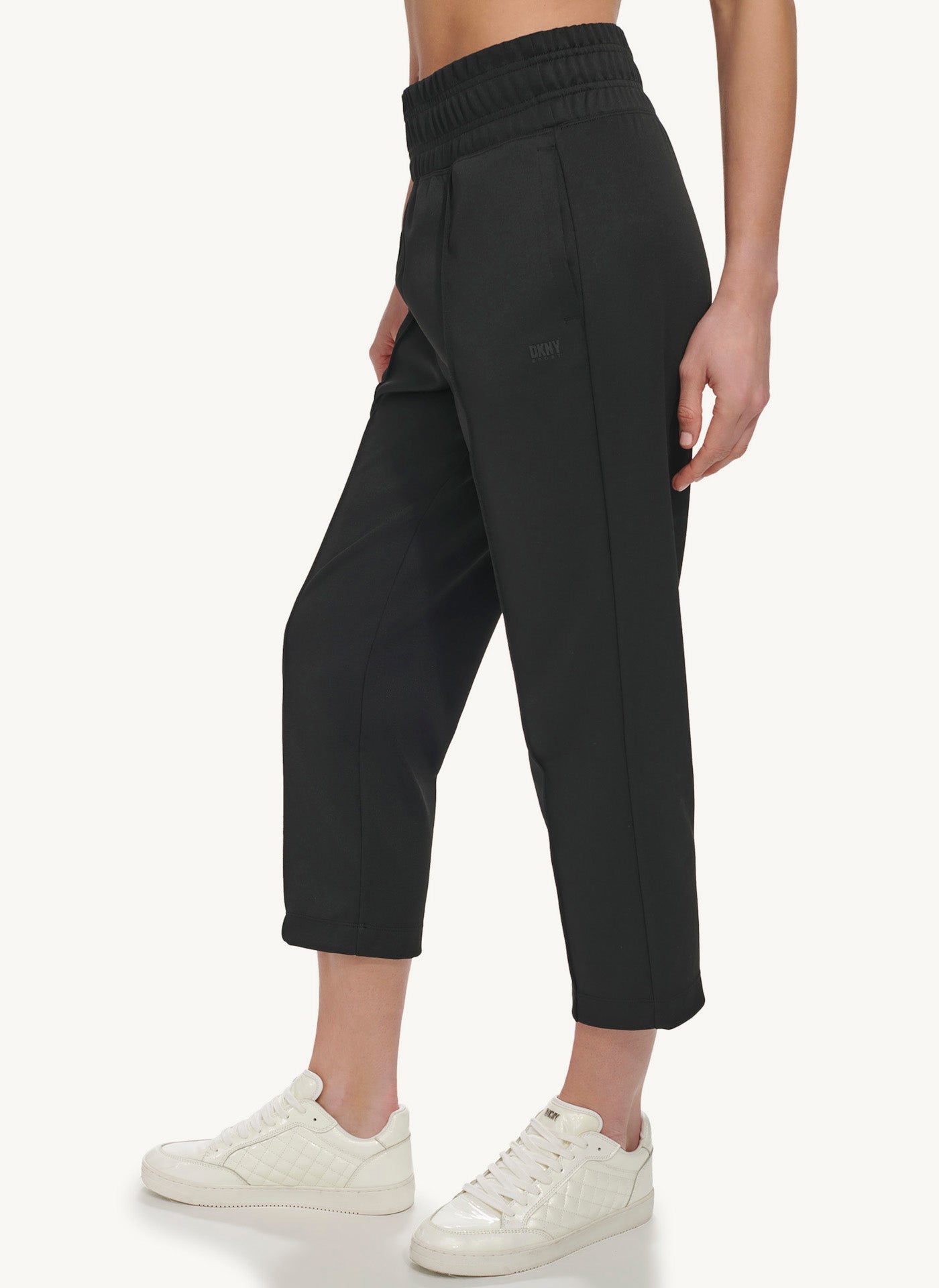 Cropped Straight Leg Jogger With Logo