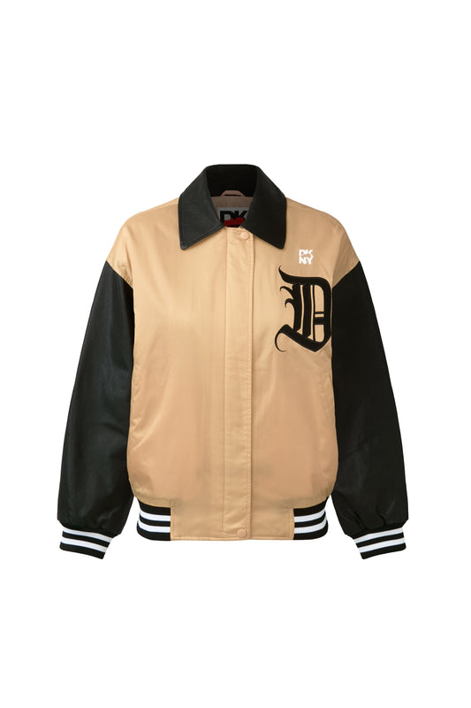 Long Sleeve Varsity Jacket With Logo