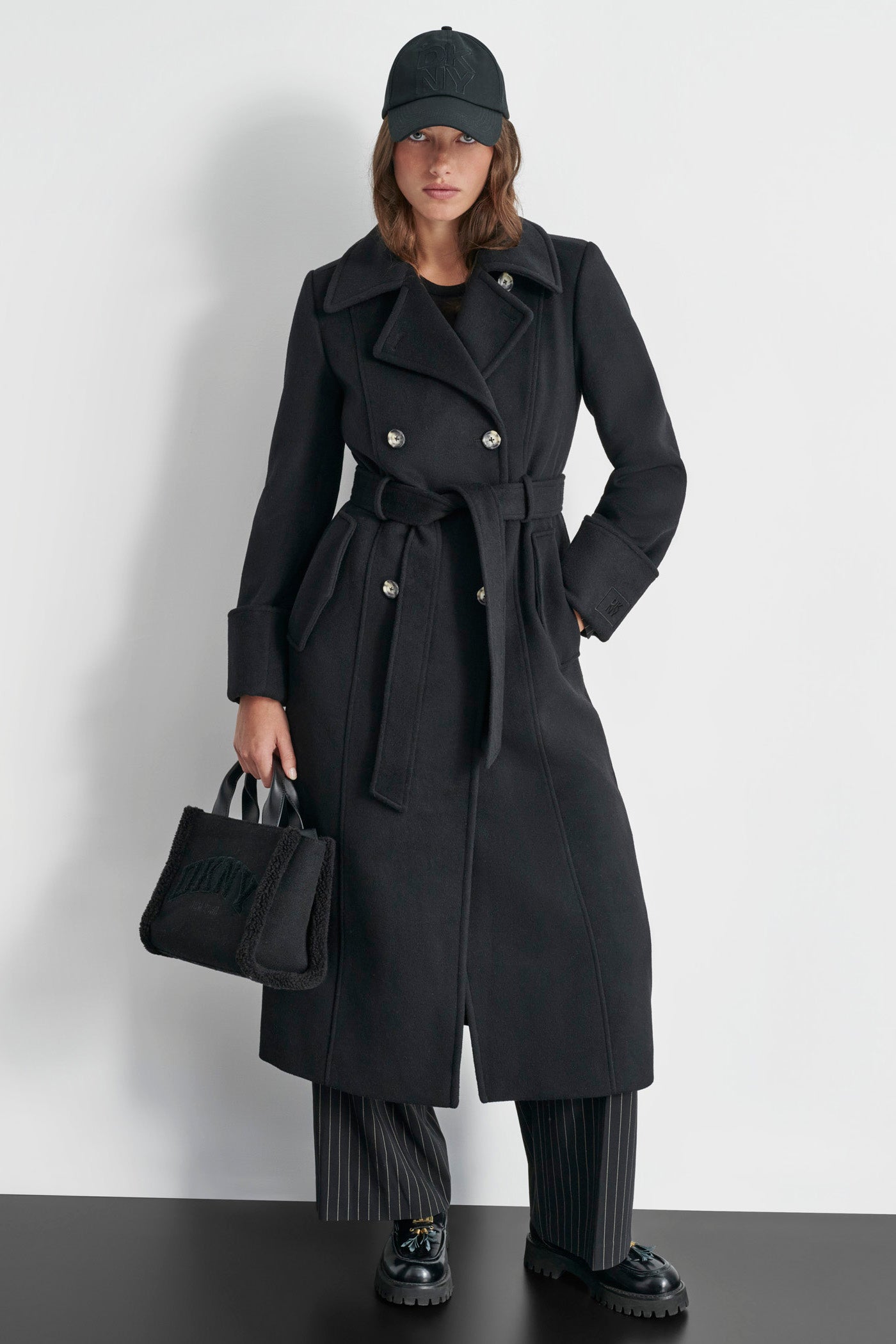 LONG SLEEVE SLIM LONG WOOL COAT