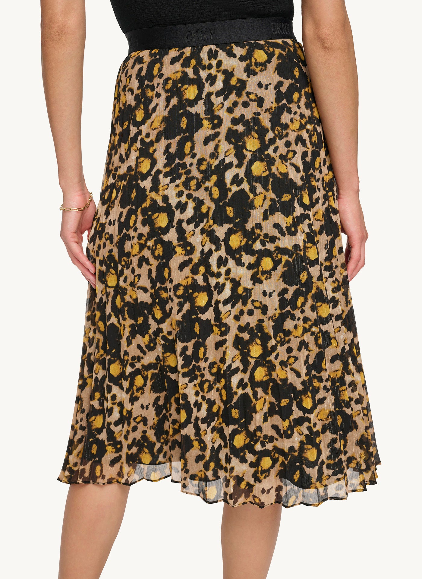 Maxi Printed Skirt With Logo Waistband