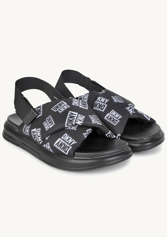 Sandals With Exploded Logo