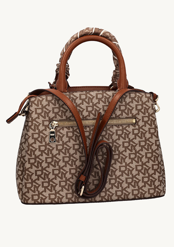 Paige Medium Satchel With Logo Scarf