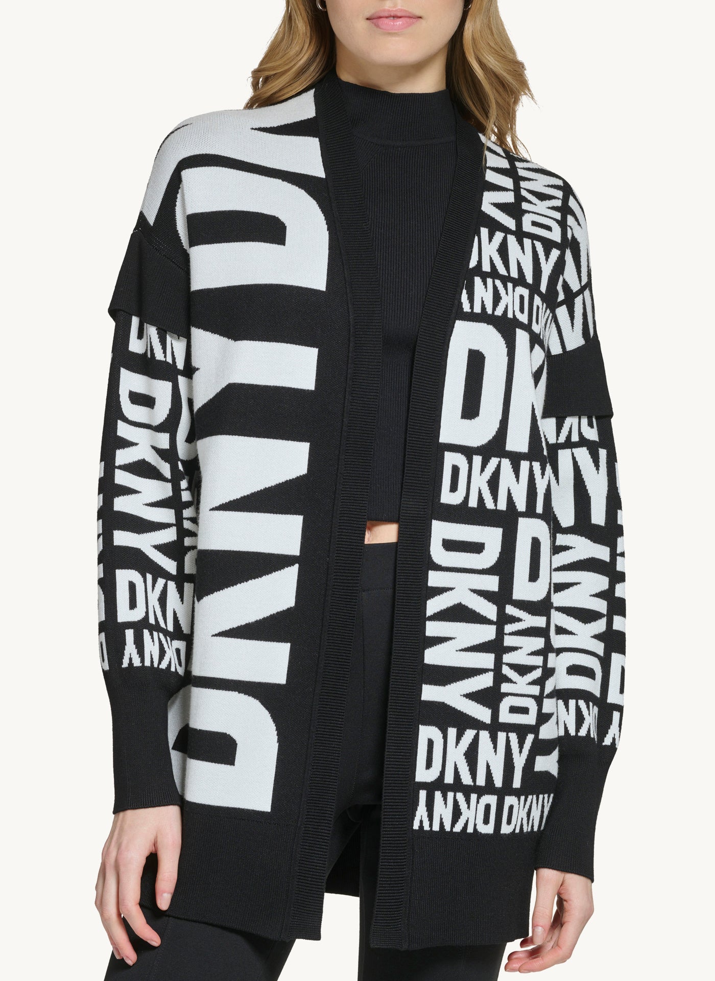 Long Sleeve All-Over Logo Cardigan