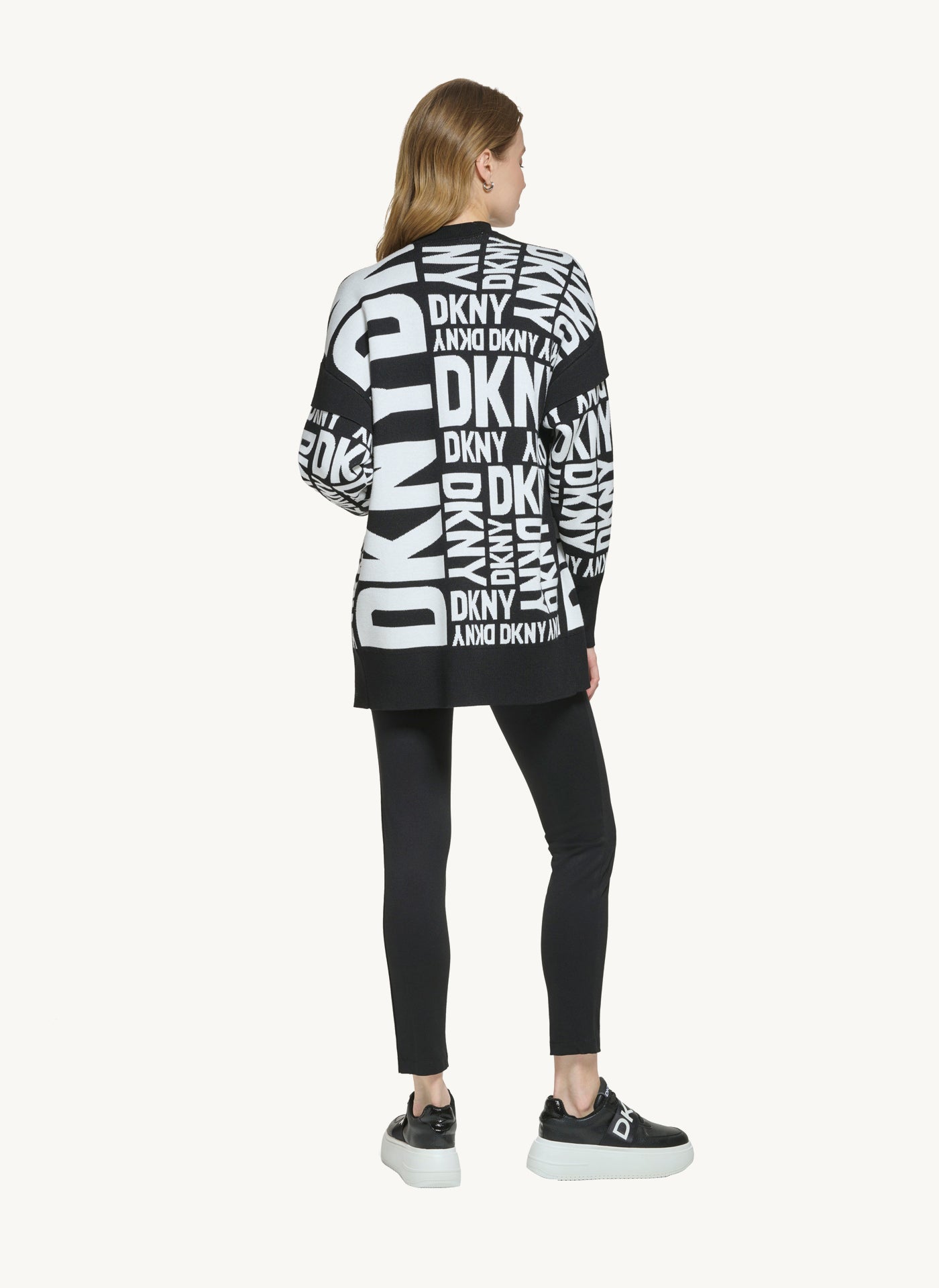 Long Sleeve All-Over Logo Cardigan