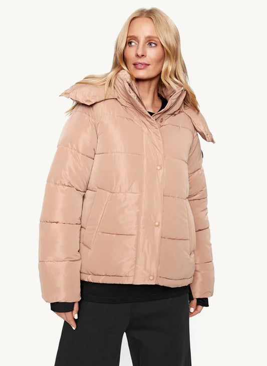 Long Sleeve Puffer With Removeable Hood