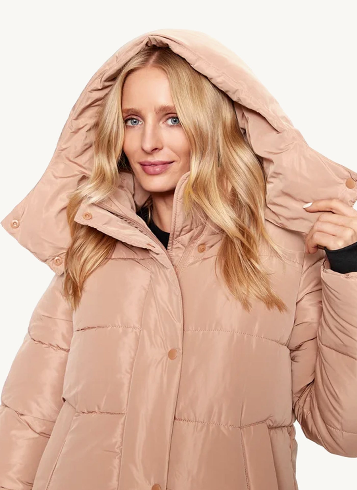 Long Sleeve Puffer With Removeable Hood