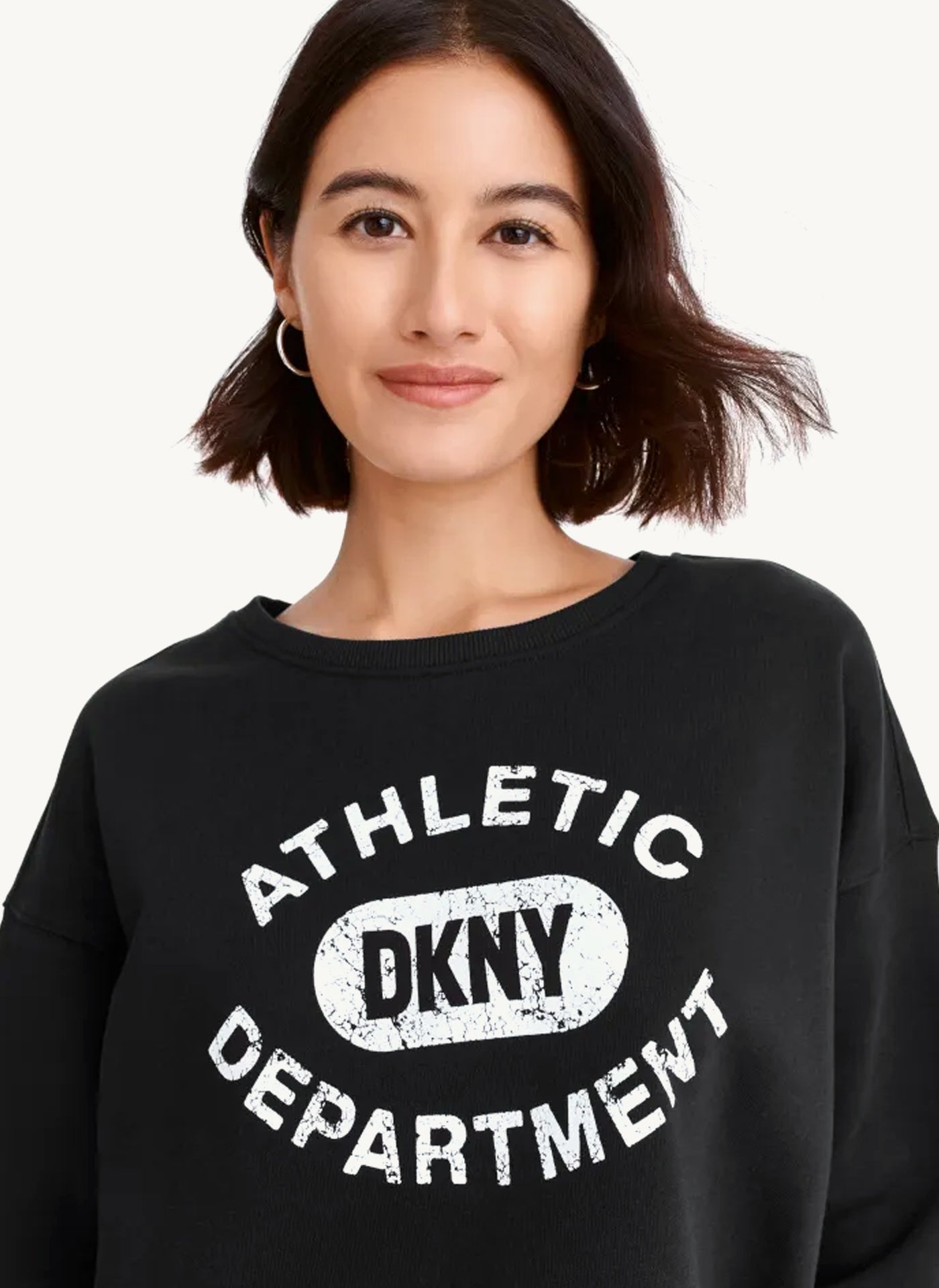 Black Long Sleeve Crew Neck Varsity Logo Sweatshirt